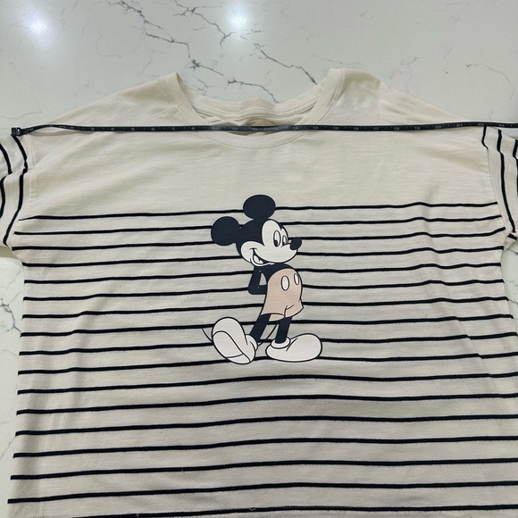 Woman's Gap Mickey Mouse Striped Shirt - Black & White Size Small - Picture 5 of 8